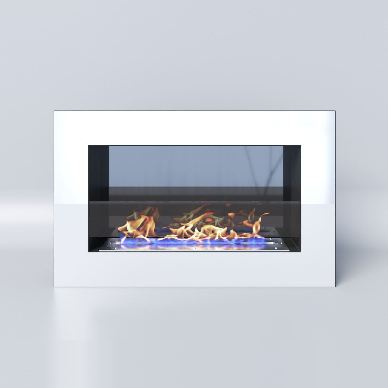 Биокамин "Русский огонь" Хай-тек 800N настенный (высота 500мм.) с декоративным стеклом (стемалитом) по цене 34 100 руб.