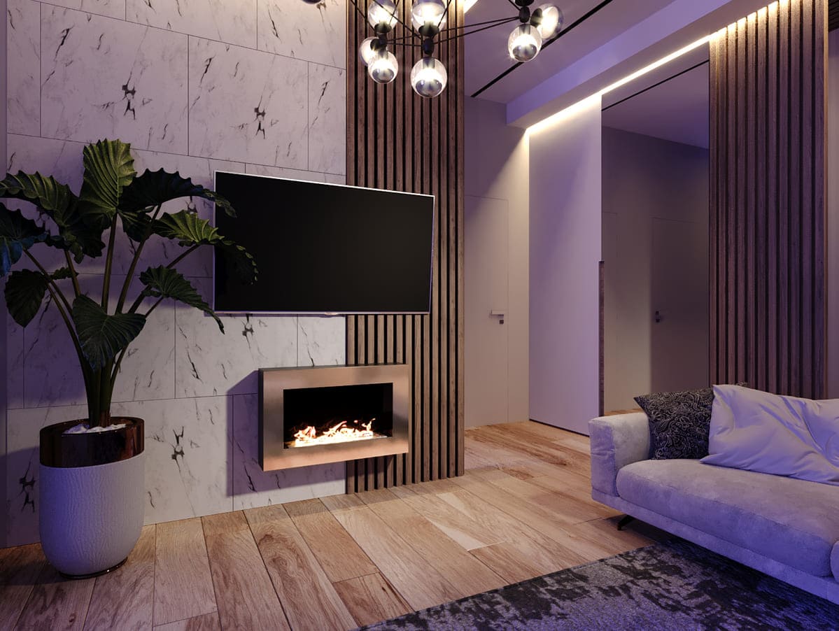 Биокамин "Русский огонь" Барокко 800N настенный (высота 500мм.) с защитным стеклом по цене 37 750 руб.