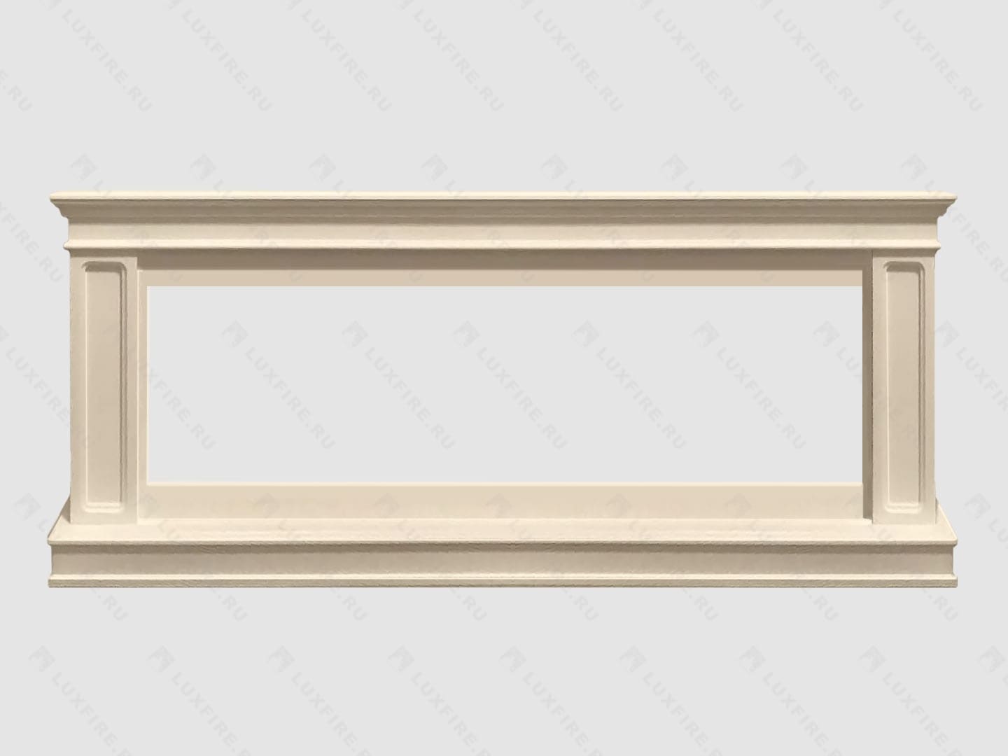 Каминный портал МДФ "Раймонд 1850" с биокамином Lux Fire "Фаер Бокс Вега-2" (бежевый) по цене 112 490 руб.