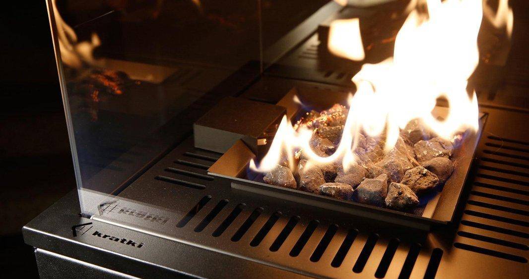 Газовый нагреватель Kratki PATIO/M/G31/37Mbar/B, белое стекло, с ручным управлением