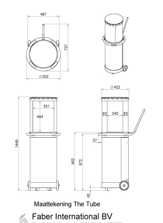 Газовый уличный камин Faber Tube