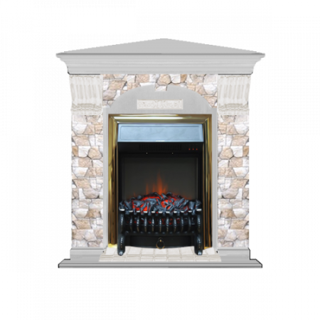 Арочный Арбат угловой (беленый дуб)+Fobos Brass