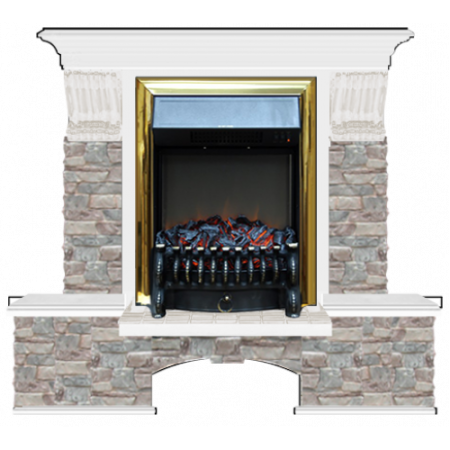 Бостон К Грот цветной (белый)+Fobos Brass