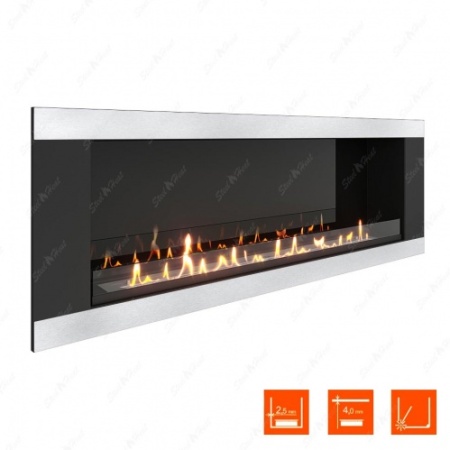 Биокамин SteelHeat LONG-H 1500 XL стекло + стемалит по цене 73 968 руб.