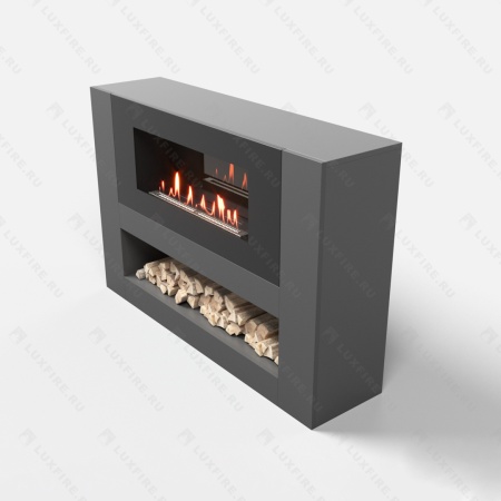 Тумба LUXFIRE с биокамином "Лукоморье" 1200 (графит) по цене 81 438 руб.