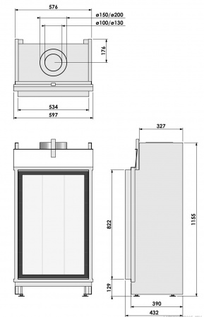 Газовый камин BellFires Vertical Bell Small